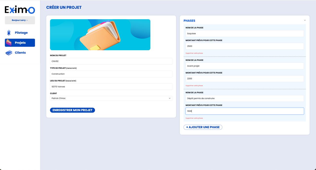 Eximo-creer-un-projet